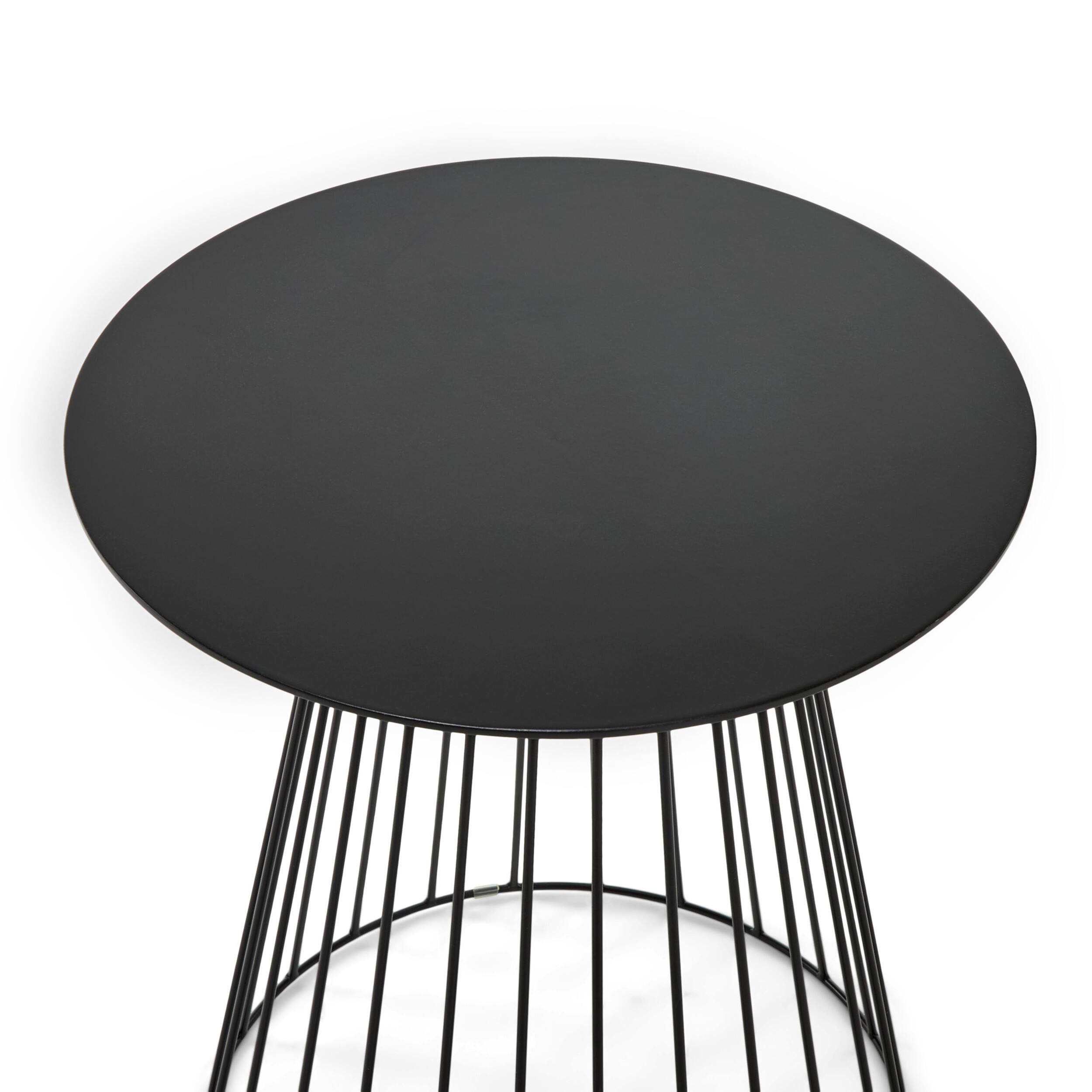 Alt View 11. Adore Decor - Element Round Side Table - Black.