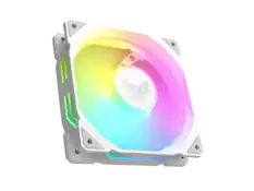 Front. ASUS - ASUS TUF Gaming TR120 120mm ARGB White Reverse Fan Triple Pack, 76.3 CFM, Aura Sync PWM - White.