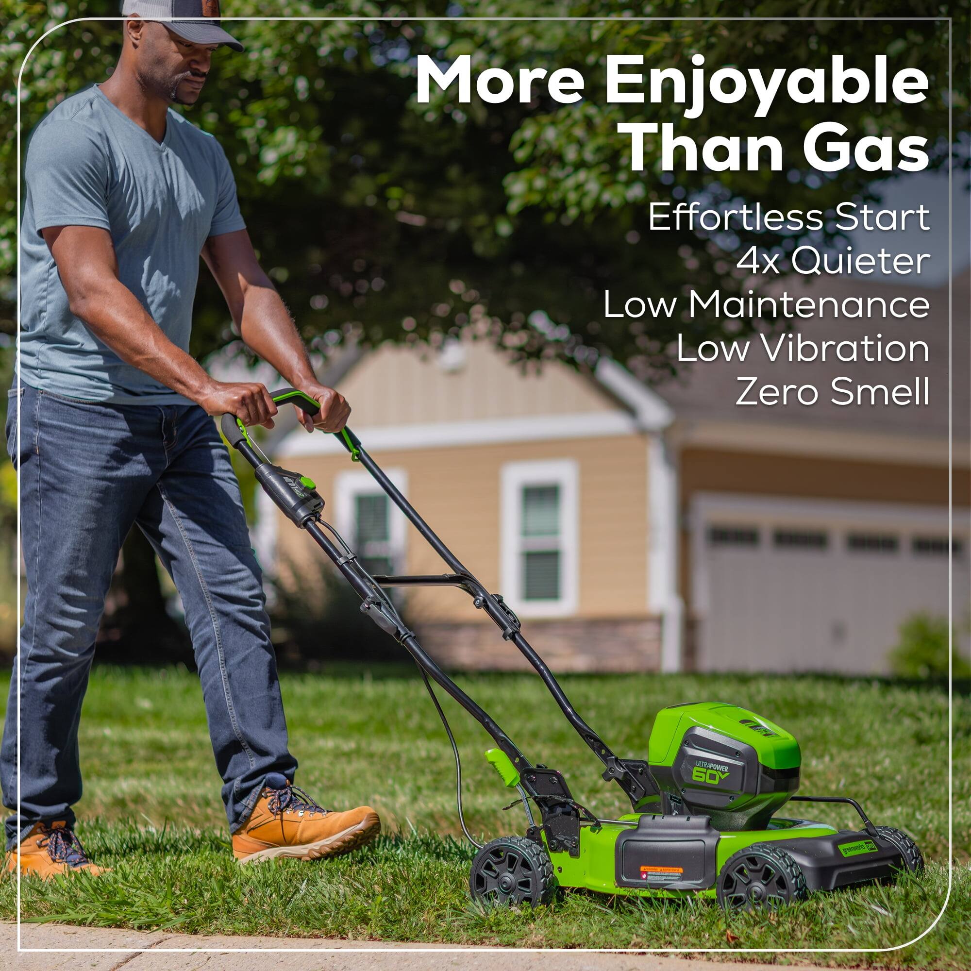 More Enjoyable Than Gas  
Effortless Start  
4x Quieter  
Low Maintenance  
Low Vibration  
Zero Smell