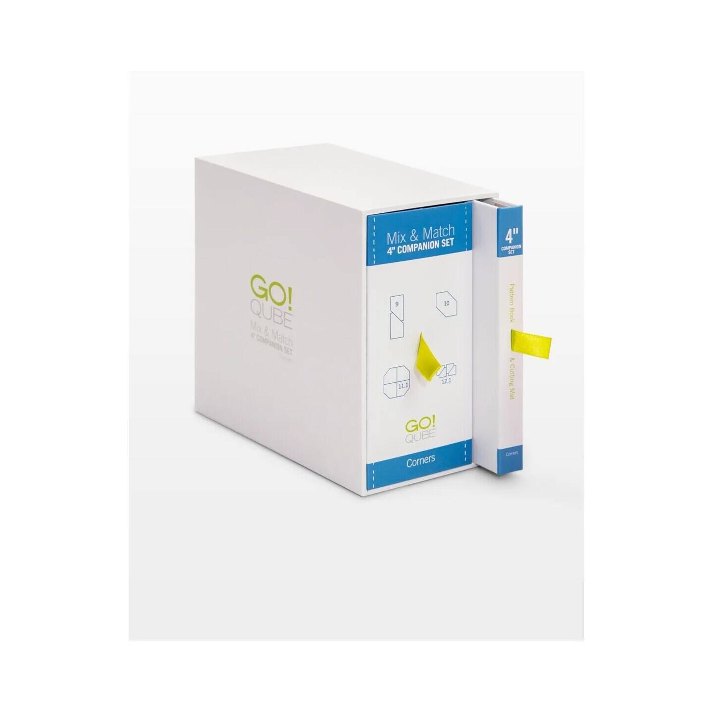 GO! QUBE Mix & Match COMPANION SET, GO! QUBE Corners 4", Pattern Book + Instructions