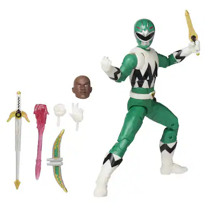 Front. Hasbro - Power Rangers Lightning Collection Action Figure | Lost Galaxy Green Ranger - Green.