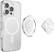 Alt View 6. PopSockets - MagSafe Kick-Out Universal Magnetic Grip & Stand with Adapter Ring for Cell Phones - Clear.