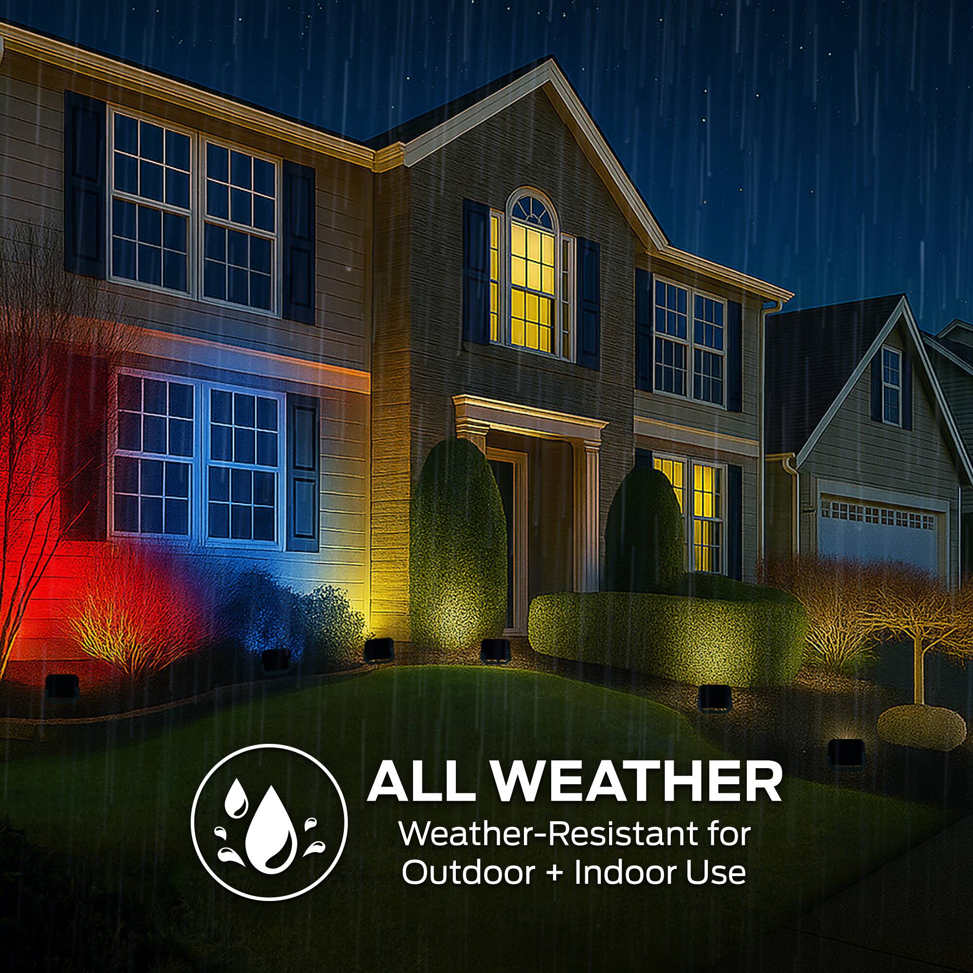 ALL WEATHER  
Weather-Resistant for Outdoor + Indoor Use