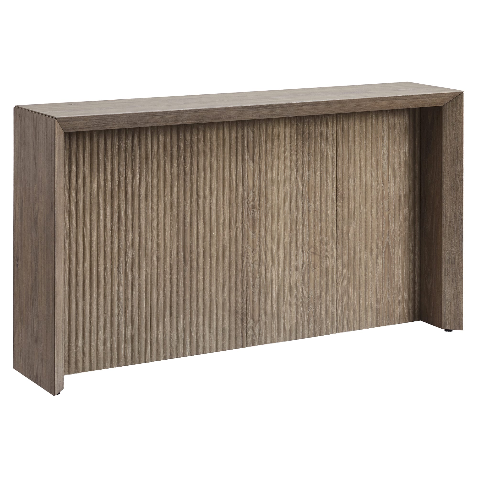 Photos - Other Furniture Hudson&Canal - Piedmont 56" Wide Rectangular Fluted Console Table - Gray AT2122