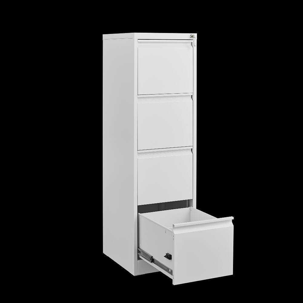 Alt View 3. Loheer - Loheer 4 Drawer Vertical File Cabinet with Lock Narrow Steel Storage Cabinet for A4 Legal Letter Files.
