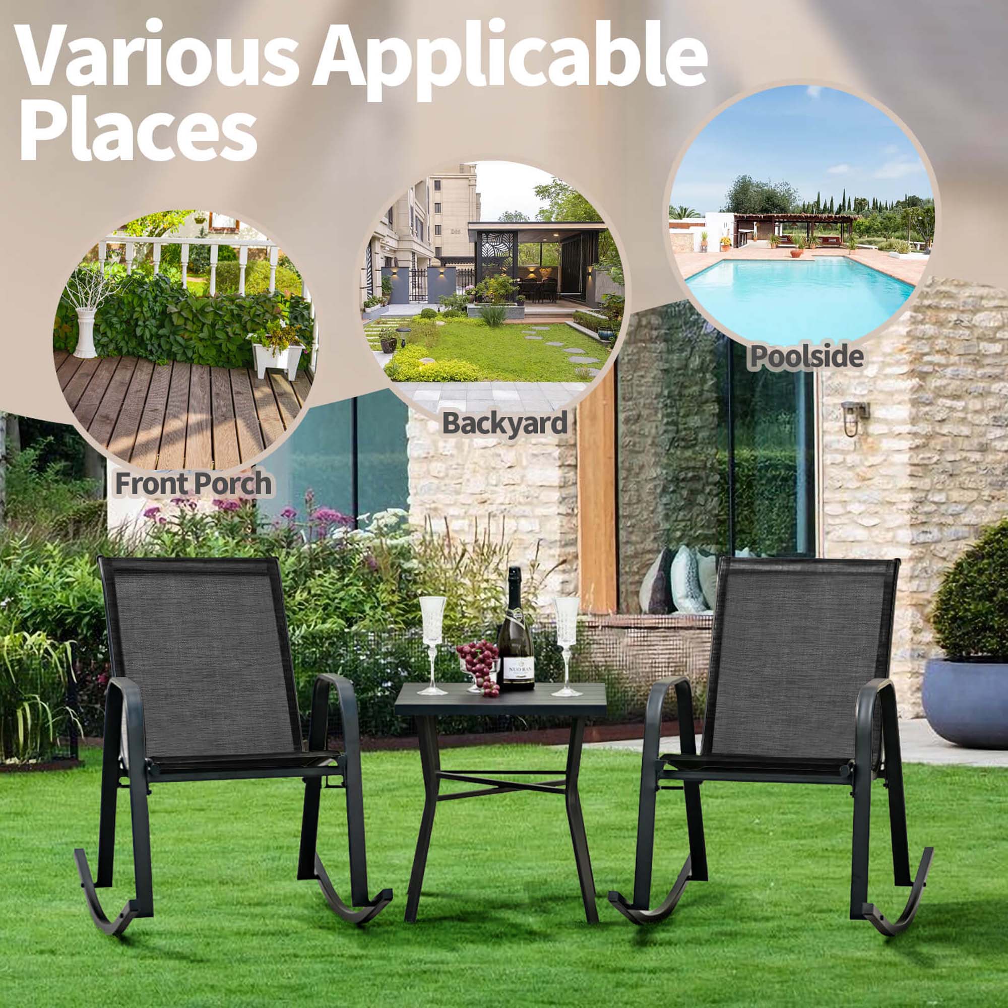 Various Applicable Places: Poolside, Backyard, Front Porch