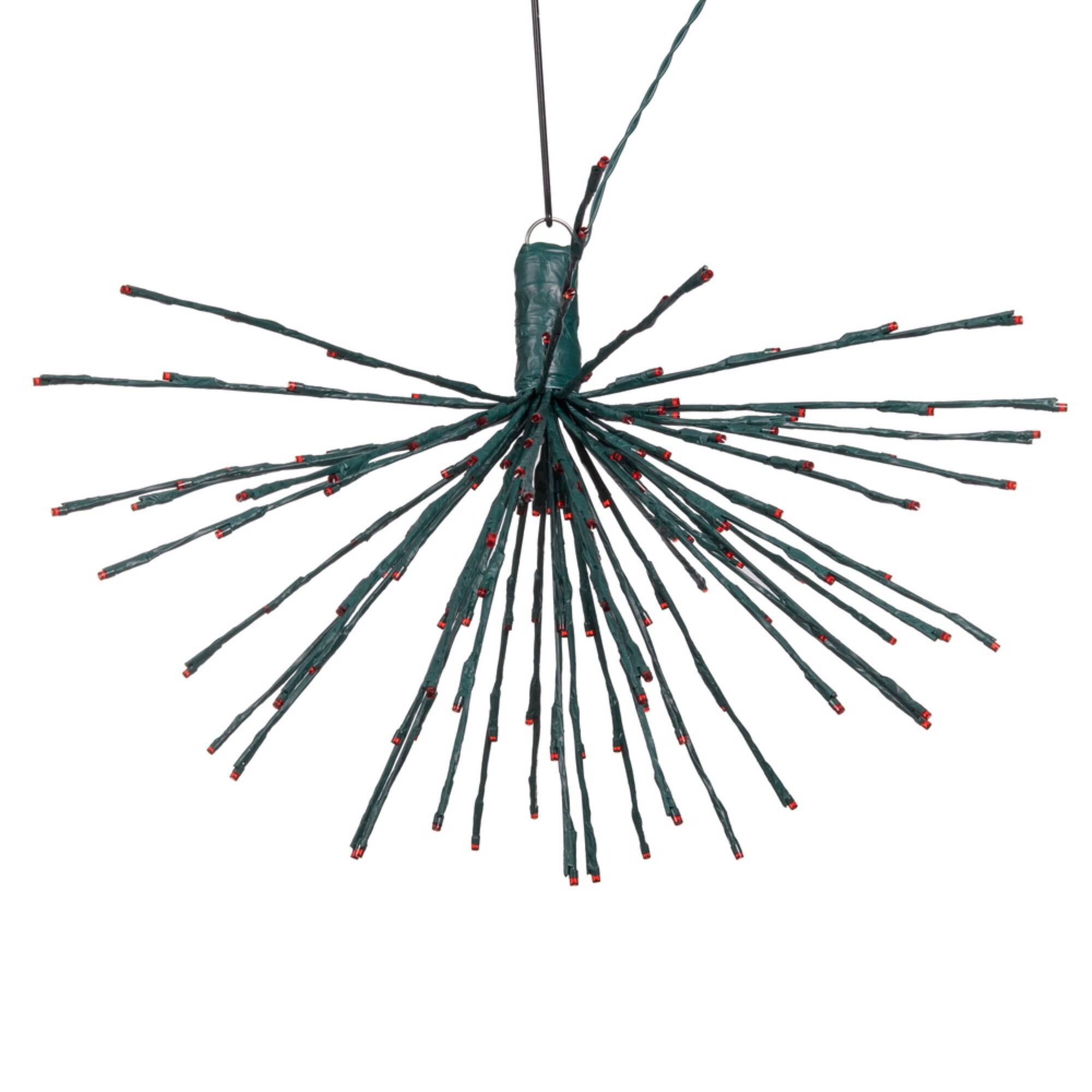 Front. Vickerman - Vickerman 160Lt x 24" Green Starburst Red 5mm LED Lights..