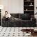 Front. Trinkets Crazed - 71" 3-Seater LoveSeat Sofa Plush Corduroy Boneless Couch with High Cushion Backrest and Wider Armrest - black.