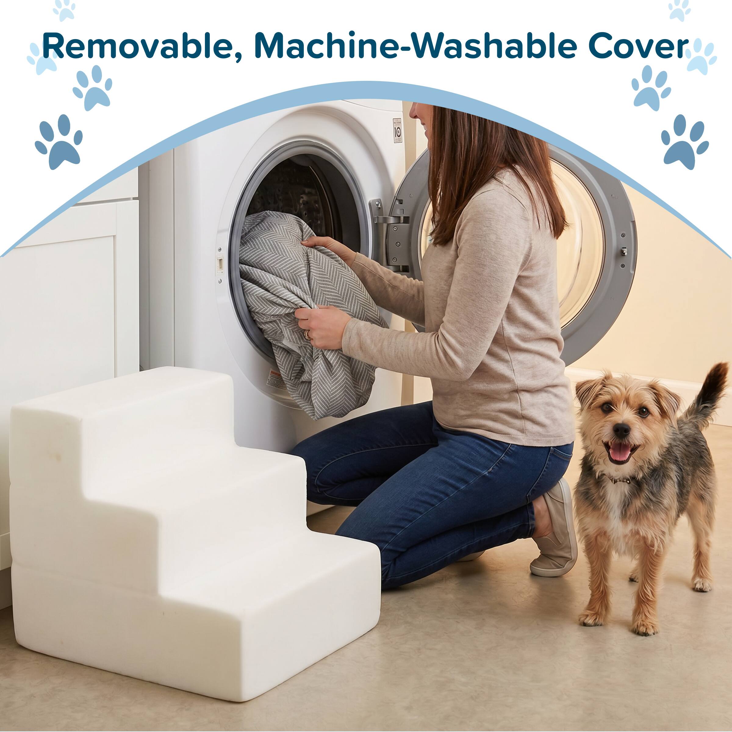 Removable, Machine-Washable Cover