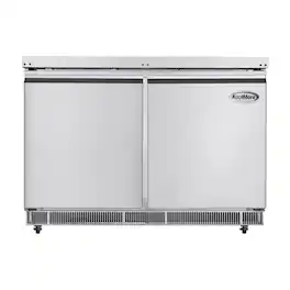 Koolmore - 48 in. Refrigerated Prep Station Cold Table, Stainless-Steel Refrigerator with 9-Pan Capacity (Not Included) - Stainless Steel