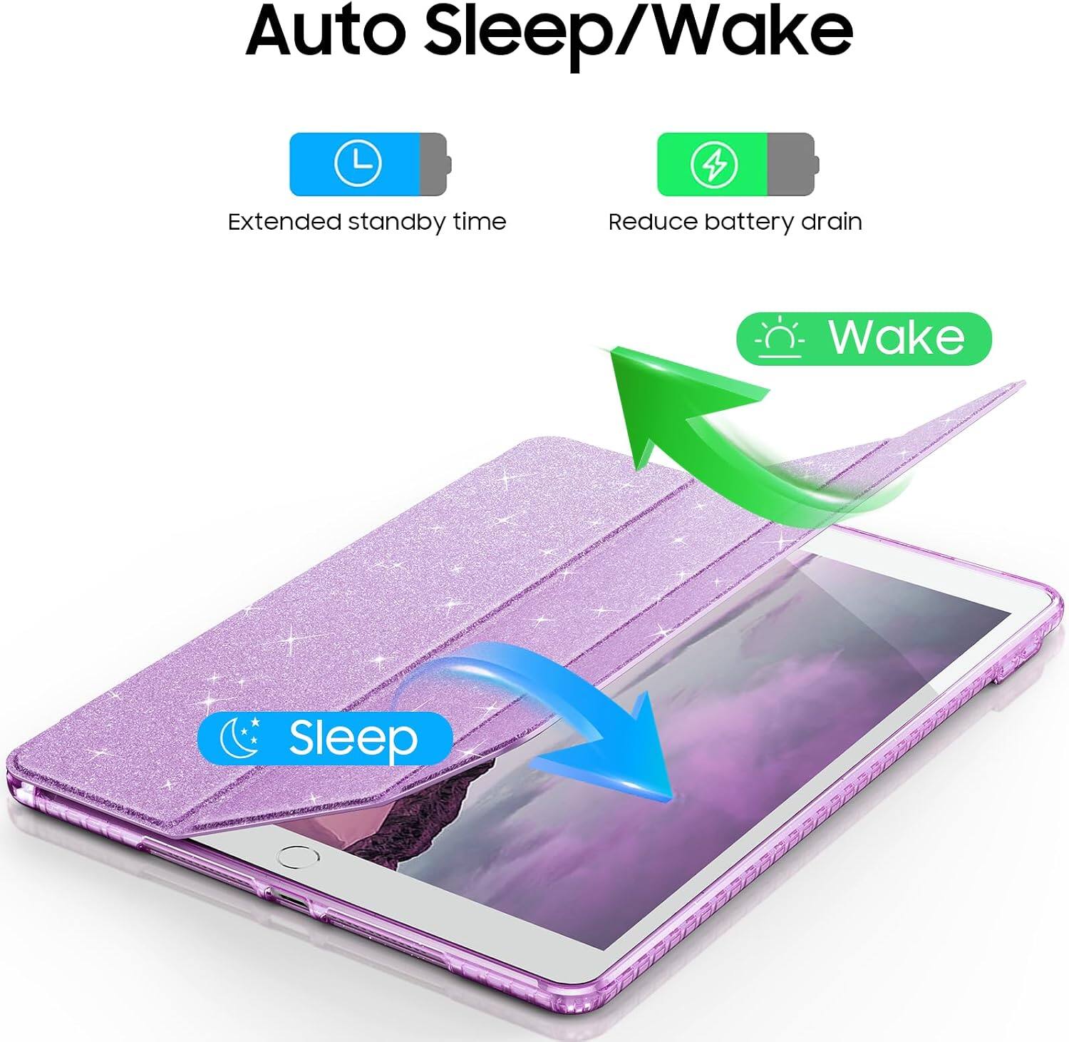 Auto Sleep/Wake

- Extended standby time
- Reduce battery drain
- Wake
- Sleep