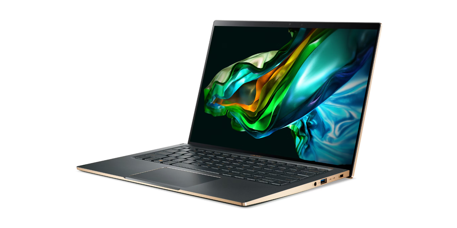 Left. Acer - Swift 14 SF14-71T-74RF 14" Touchscreen Laptop Intel Core i7-13700H 2.4GHz 16GB RAM 1TB SSD Windows 11 Home - Green.