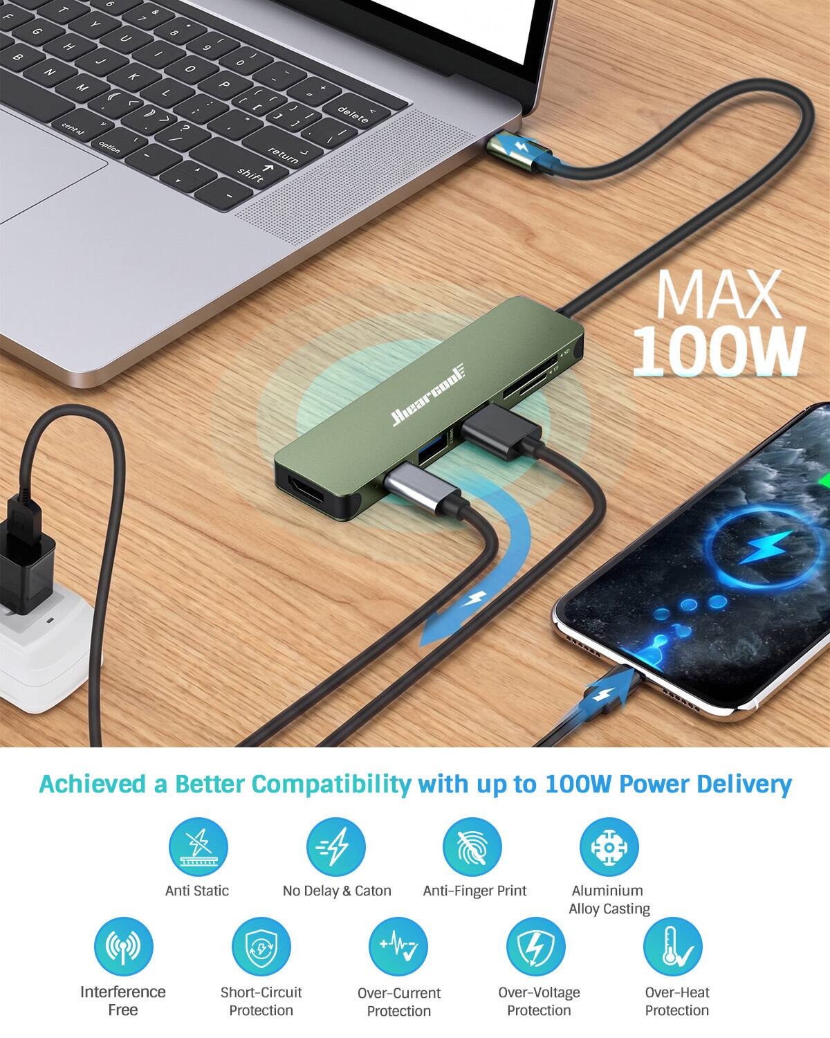 F 8  
6 T & 7 Y G 8 U / H 9 / / J 0  0 K - M P + ( L ( - 1 ) I : / [ } ,  - 1 / delete central y ? A ] / I / I option - return L - shift T F -  
Jhearcool  
MAX 100W  
Achieved a Better Compatibility with up to 100W Power Delivery  
Anti Static  
No Delay & Caton  
Anti-Finger Print  
Aluminium Alloy Casting  
Interference Free  
Short-Circuit Protection  
Over-Current Protection  
Over-Voltage Protection  
Over-Heat Protection
