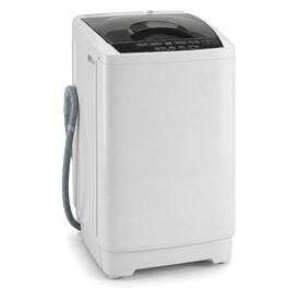 Costway - 9.93 lbs Full Automatic Washing Machine with 8 Preset Programs, Compact Washer - Gray