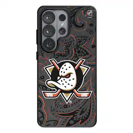 Keyscaper - NHL - Anaheim Ducks Paisley Galaxy Magnetic Bump Case - S25 - Black
