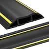Front. AGPtek - 6.5 Ft Floor Cord Protector 3 Channels Contains Cords - Black - 6.5Ft.