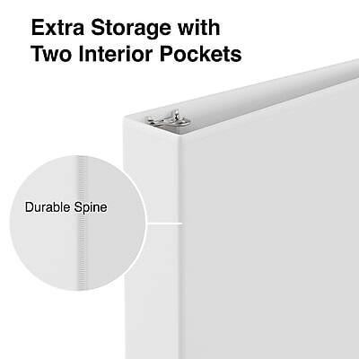 Extra Storage with Two Interior Pockets  
Durable Spine