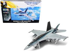 Level 5 Model Kit Maverick's F/A-18E Super Hornet Jet "Top Gun: Maverick" (2022) Movie 1/48 Scale Model by Revell - Multicolor