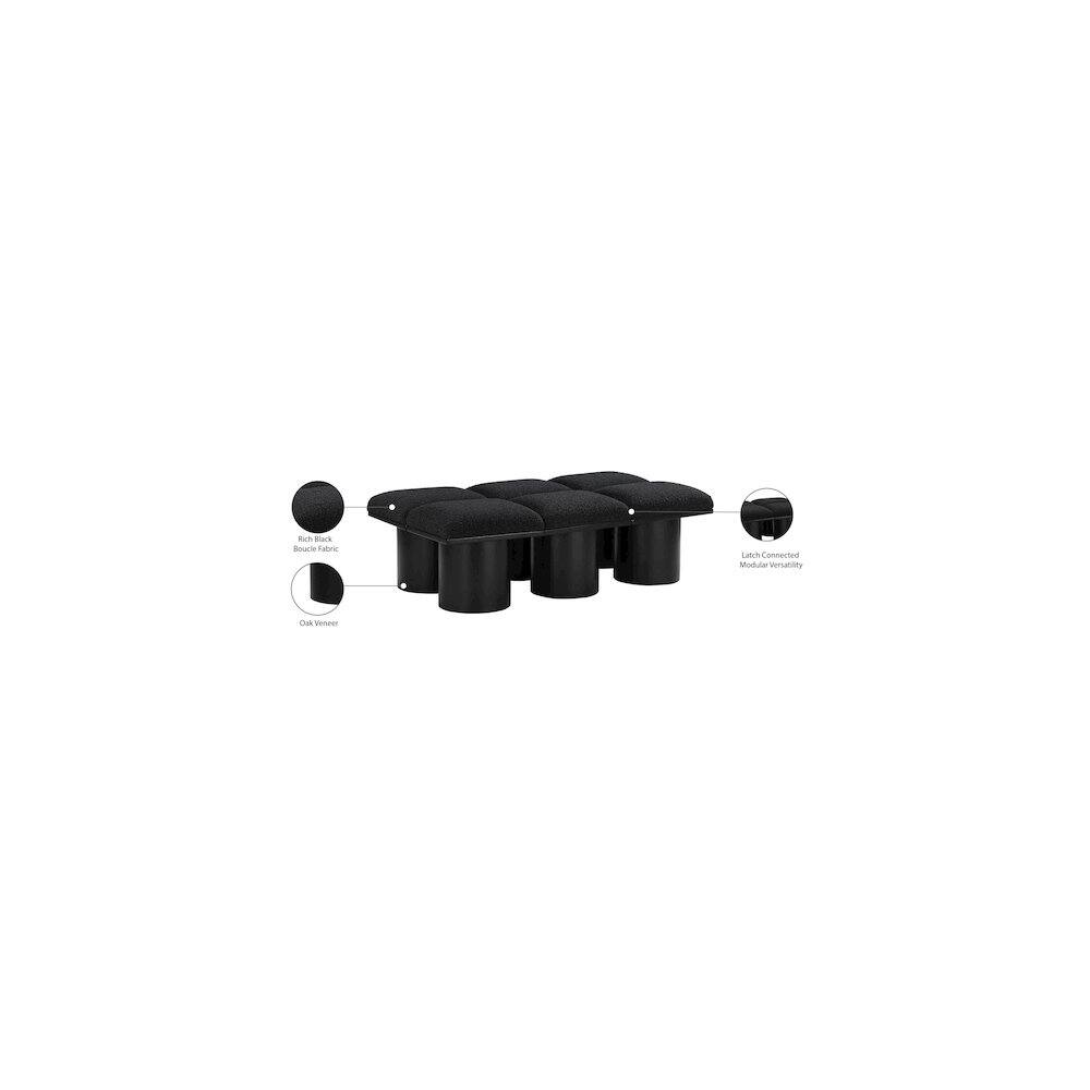 - Ratchet Buck
- Latch Connected Modular Versatility
- Boucle Fabric
- Oak Veneer
