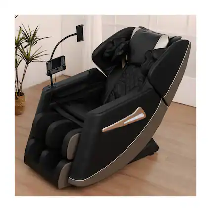 Front. Boyel Living - Full Body Zero Gravity Massage Chair with 6-Roller Massage Heat Air Compression Foot Rollers Bluetooth - Black.