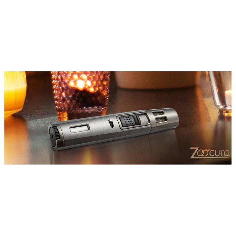 Alt View 5. Prestige - The Partizan Torch Lighter (Silver) - Silver Finish.