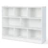 Front. Costway - 3-tier Open Bookcase 8-Cube Floor Standing Storage Shelves Display Cabinet White - White.