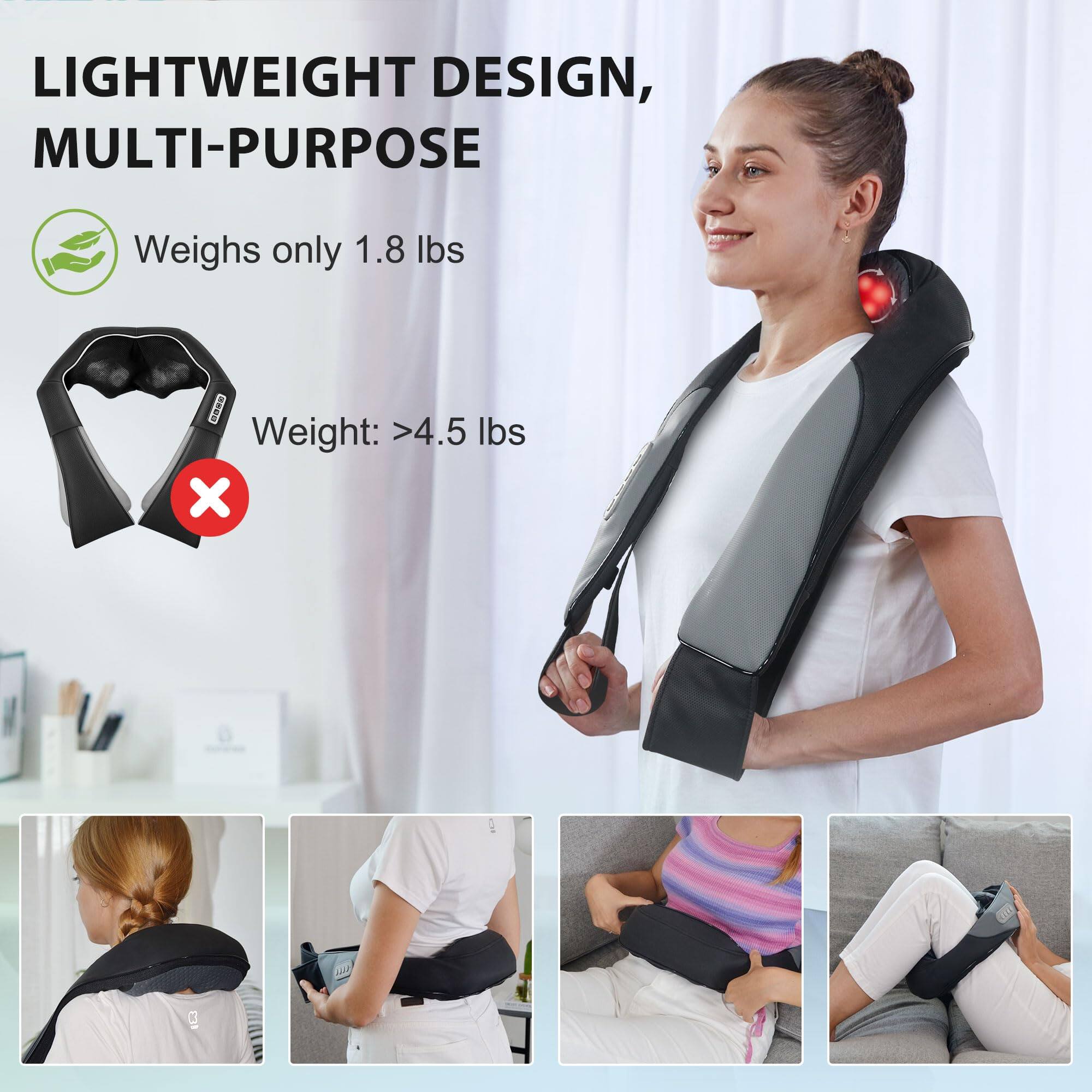 LIGHTWEIGHT DESIGN, MULTI-PURPOSE

- Weighs only 1.8 lbs
- Weight: >4.5 lbs