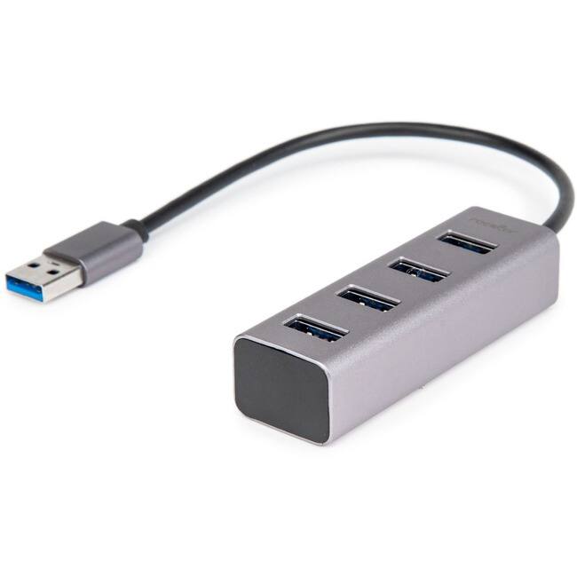 Front. Rocstor - Rocstor Portable 4 Port Hub USB-A to 4x USB-A SuperSpeed USB 3.0 - Rocstor Premium Portable 4 Port SuperSpeed USB 3.0.