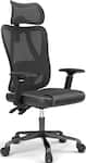 ACGAM - Breathable Ergonomic Computer Desk Chair, Gaming High Back Swivel Adjustable Office Chair w/ Armrests &4D Lumbar Support - Black