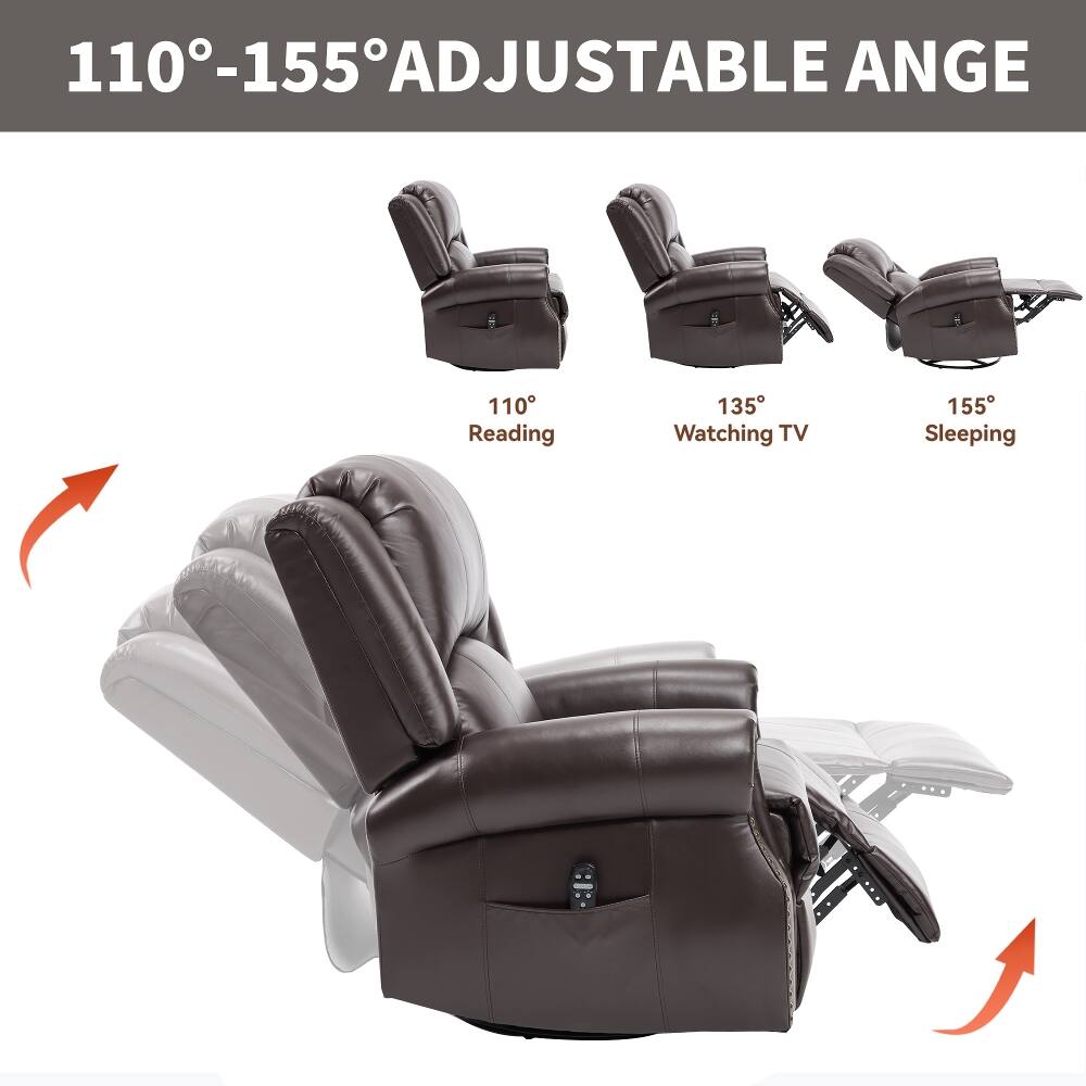 110-155° Adjustable Angle

110° Reading
135° Watching TV
155° Sleeping