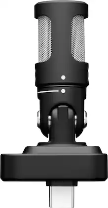 Shure - MV88 USB-C iPhone Microphone for Portable Podcasting, Live Streaming, Music Recording - Black