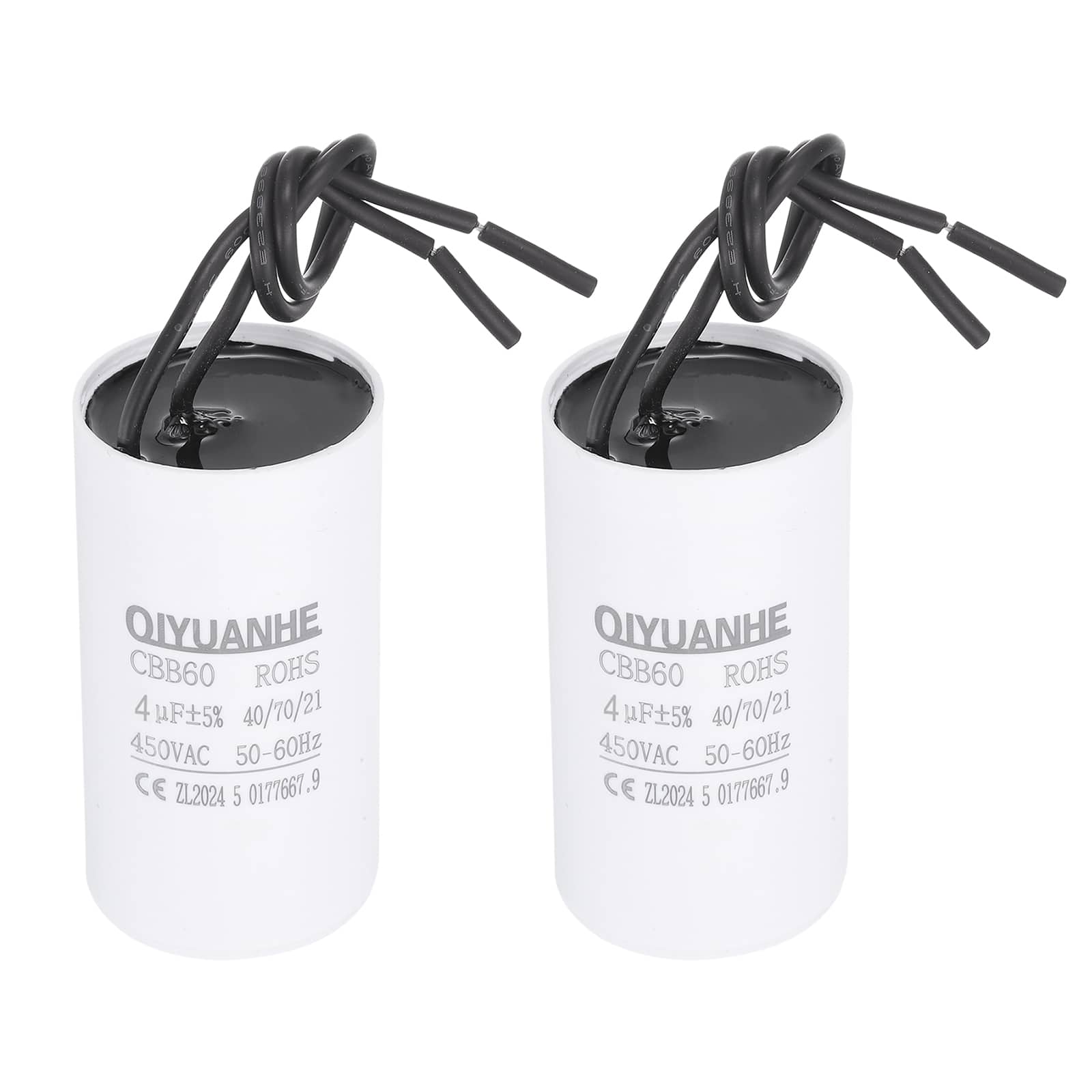 Unique Bargains - 2pcs CBB60 Capacitor 4uF 450V Run Round Start Capacitor for AC Motor, Pump, HVAC Compressor - White price history on PriceWatchPro