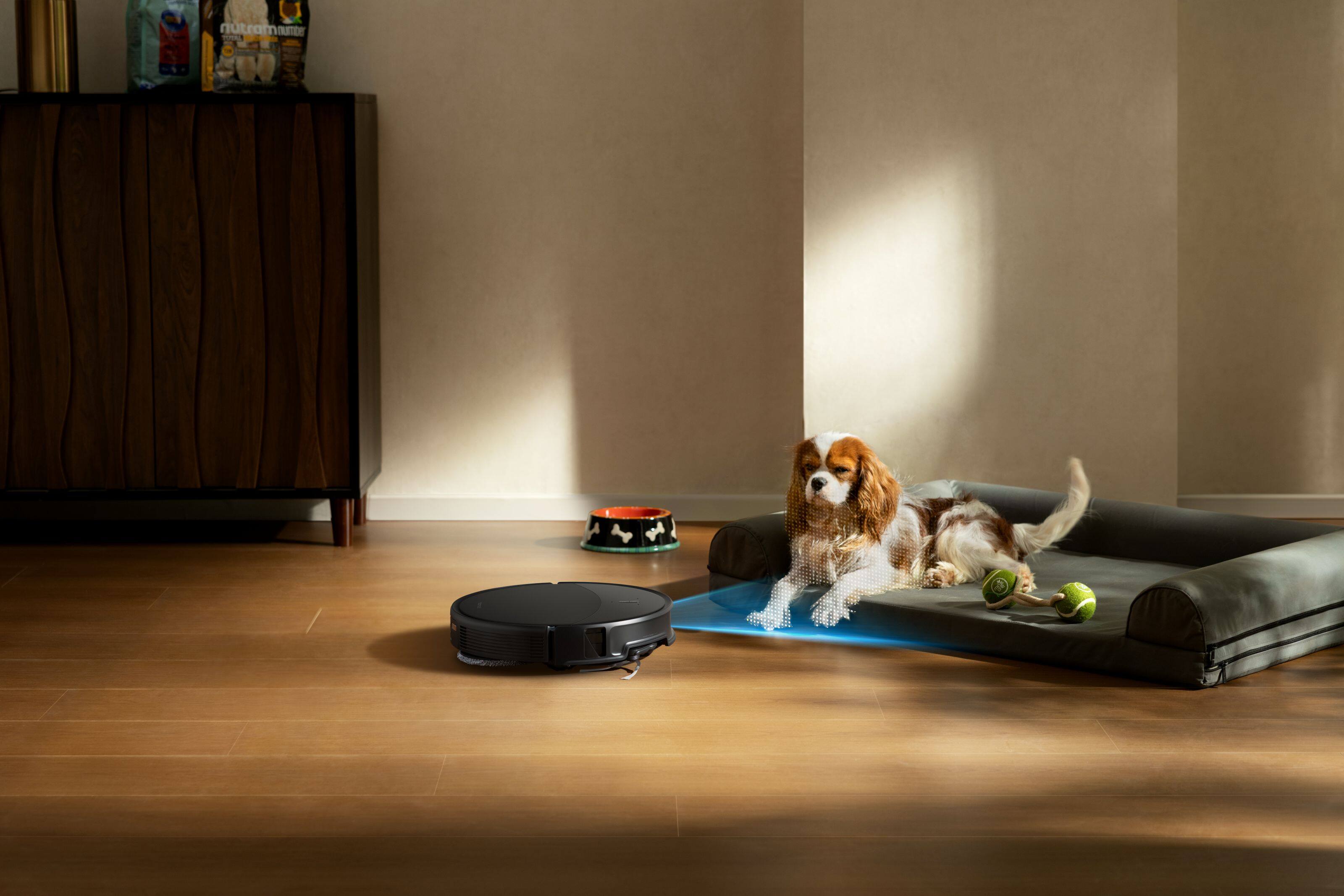 Alt View 11. Roborock - Saros 20X Thin, Self-Lifting Robot Vacuum and Mop , 36,000 Pa Suction Hyper Force and Multi-Fuction new RockDock - Black.