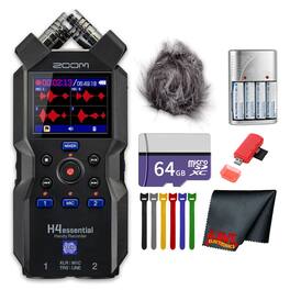 Zoom - H4essential 4-Track 32-Bit Float Audio Recorder + Windscreen Kit
