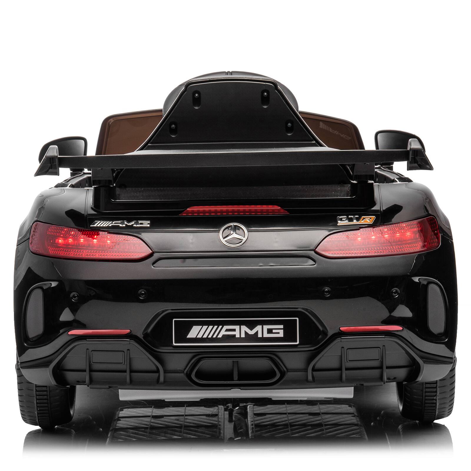 Alt View 3. Winado - 12V Ride on Car, Licensed Mercedes Benz AMG GTR Battery Powered Electric Vehicle, w/Parent Remote, Wider Seat, LED Light - Black.