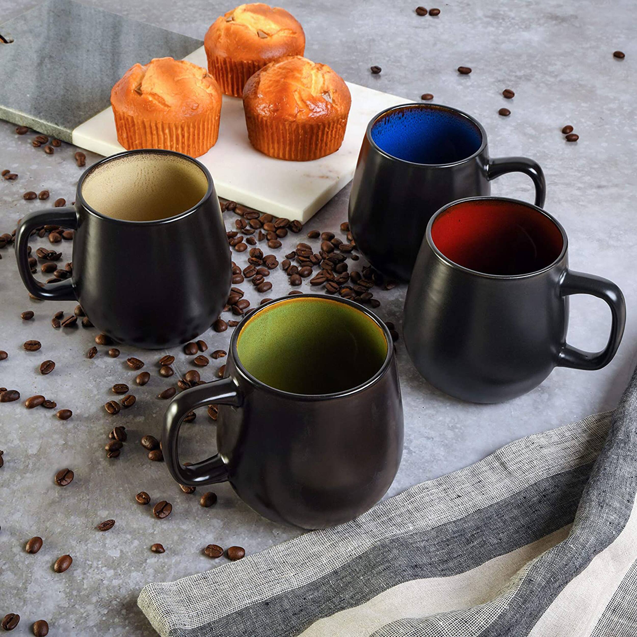 Alt View 6. Gibson - Gibson Home Soho Cafe 4 Piece 20 Ounce Stoneware Mug Set in Assorted Colors - Assorted.