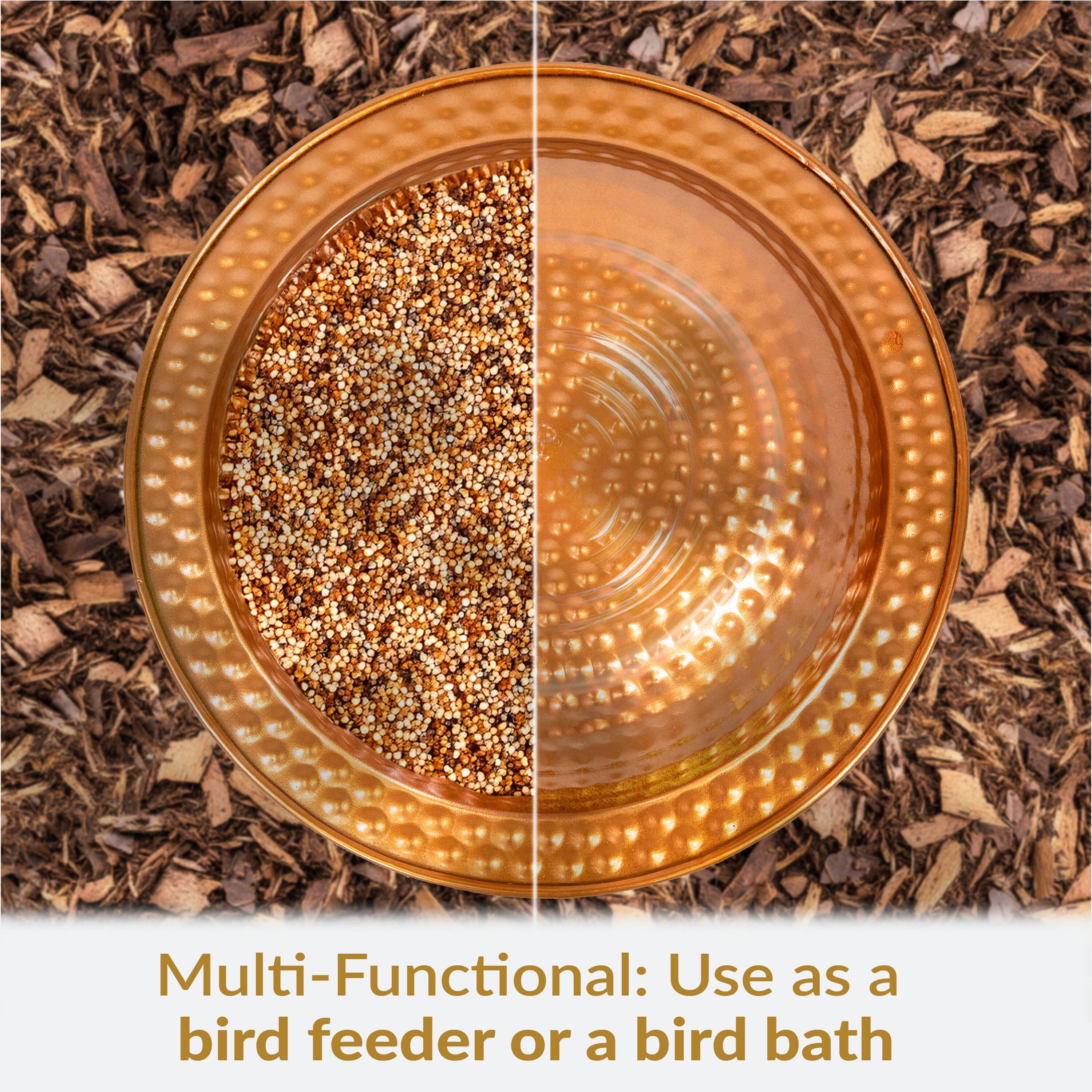 Multi-Functional: Use as a bird feeder or a bird bath