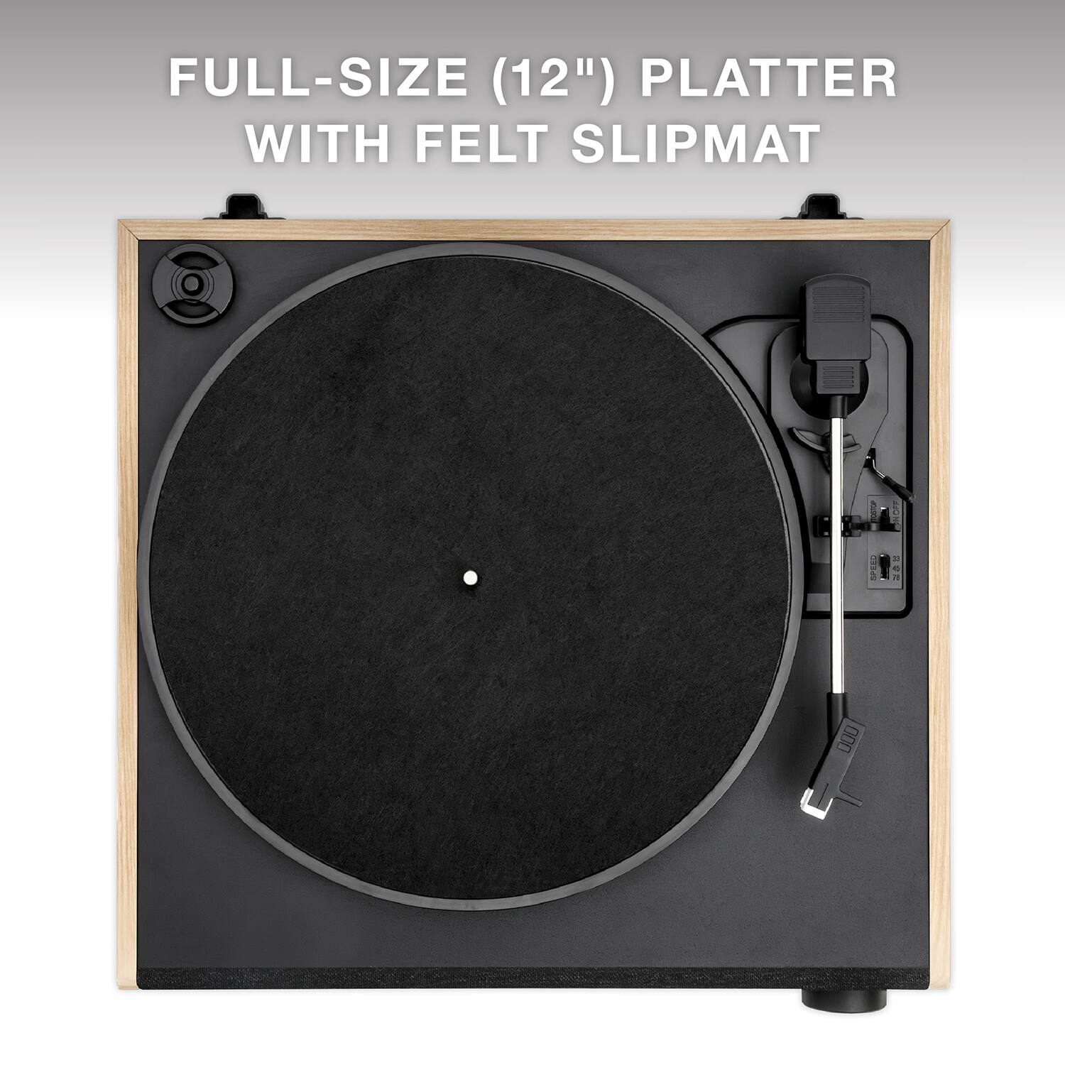 FULL-SIZE (12") PLATTER WITH FELT SLIPMAT