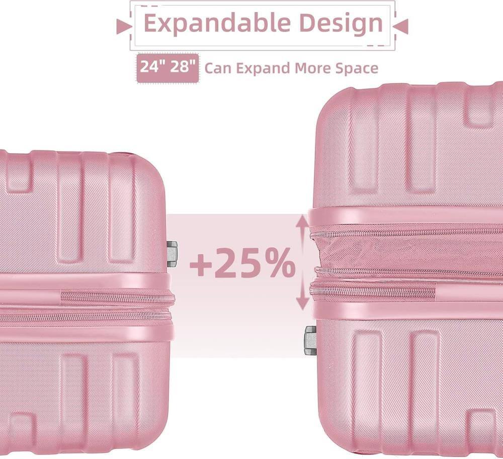 Expandable Design  
24" 28" Can Expand More Space  
+25%