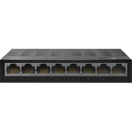 Front. TP-Link - TP-Link LS1008G - Litewave 8 Port Gigabit Ethernet Switch - Desktop Ethernet Splitter - Plastic Case - Unshielded - Unknown.