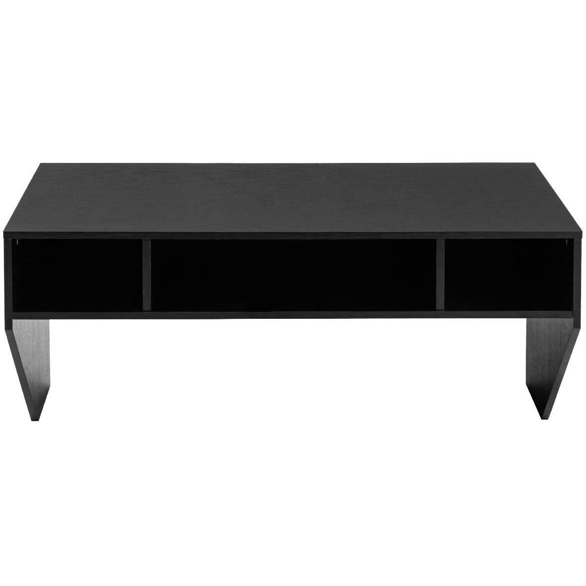 Left. Hivvago - Contemporary Space Saver Floating Style Laptop Desk in Black - black.