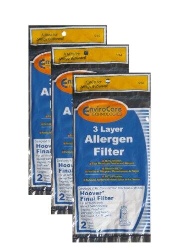 A Must for Allergy Sufferers  
914  

A Must for Allergy Sufferers  
914  

A Must for Allergy Sufferers  
914  

EnviroCare Technologies  
3 Layer Allergen Filter  
Designed to Fit Hoover Final Filter 2  
Designed to Fit Hoover Final Filter 2  
Designed to Fit Hoover Final Filter 2