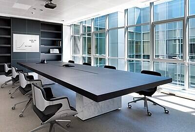 Alt View 3. Ghent - Ghent 1" x 1" Grid Magnetic Whiteboard, 4'H x 8'W (GRPM321G-48).