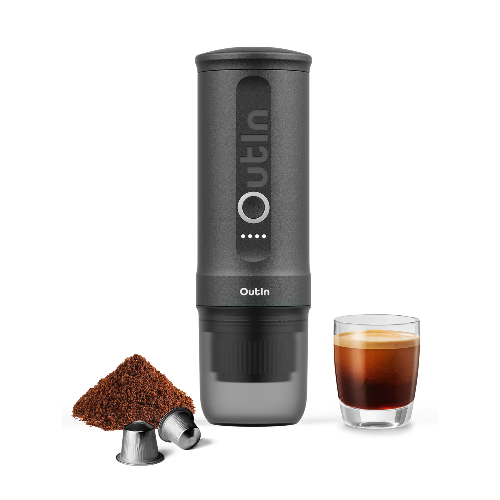 Outin Nano Portable Electric Espresso Machine Travel Kit (Space