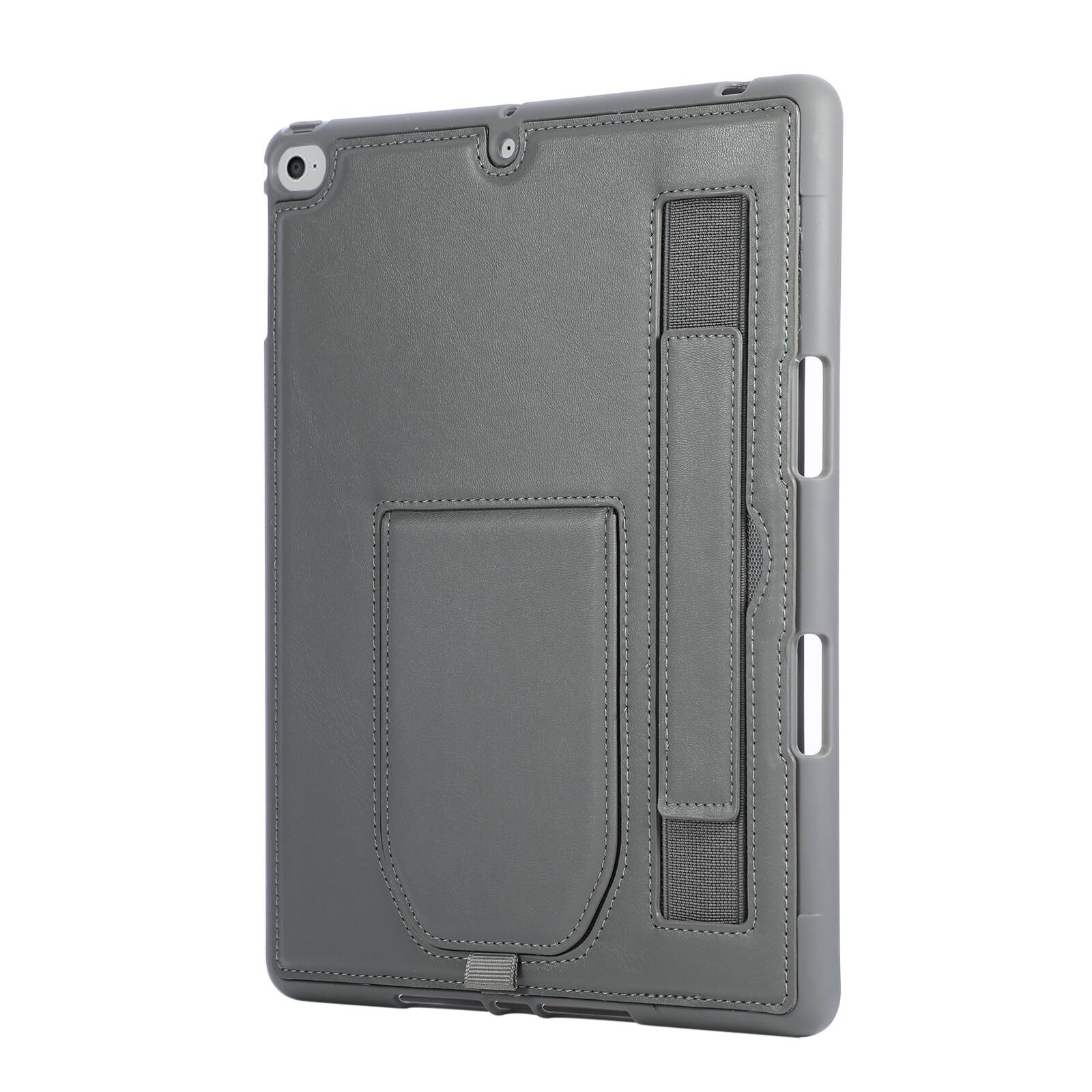 Alt View 2. UUCOVER - Case for iPad Air 11-inch M4 M3 M2 (2026/2025/2024) Shockproof PU Leather Hand Strap Kickstand Pencil Holder Cover - Gray.