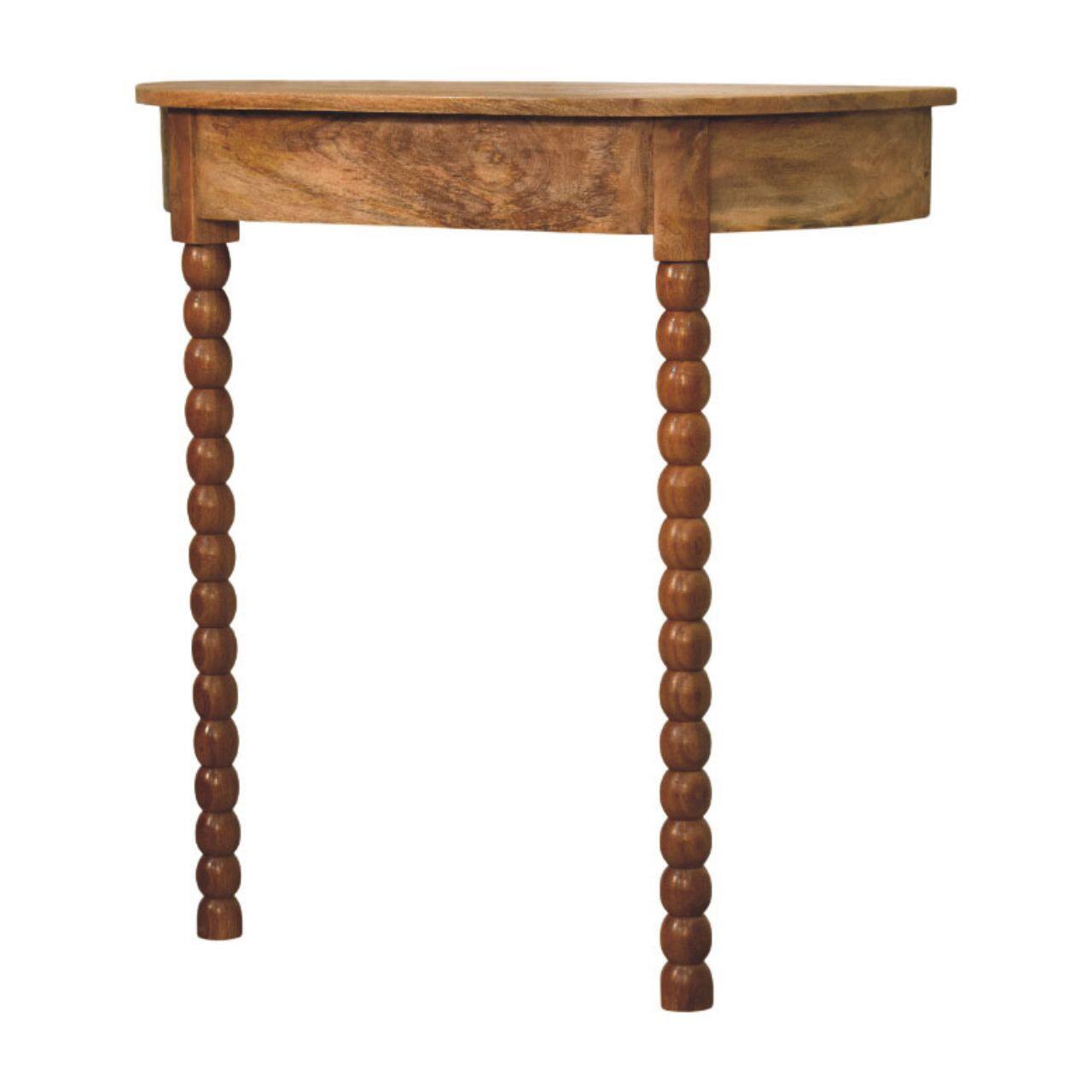 Left. Artisan Furniture - Spindle Radiator Console Table,  Brown - Beige.