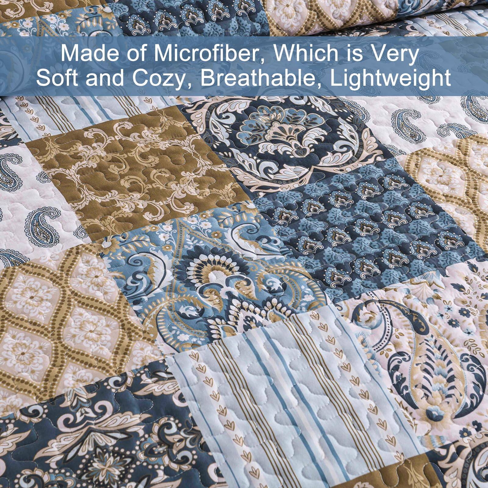 Made of Microfiber, which is very soft and cozy, breathable, lightweight