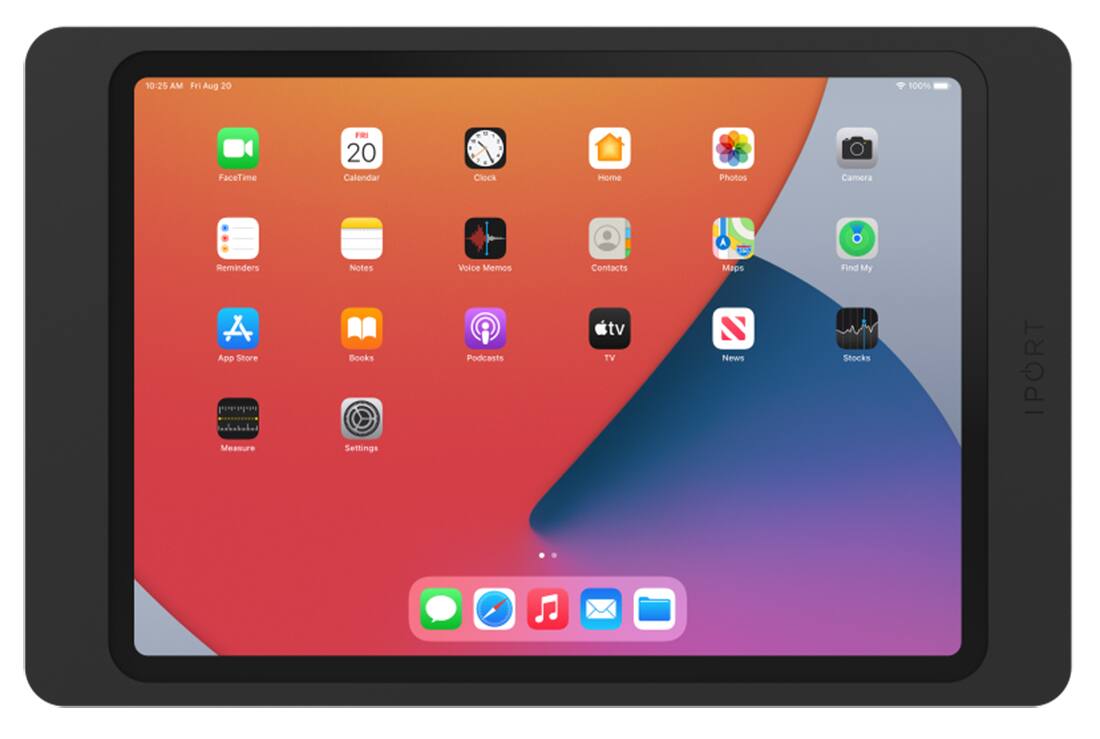 Angle. iPort - SURFACE MOUNT SYSTEM 10.9 (10th Gen) - For Apple iPad 10.9 (10th Gen) (Each) - Black.