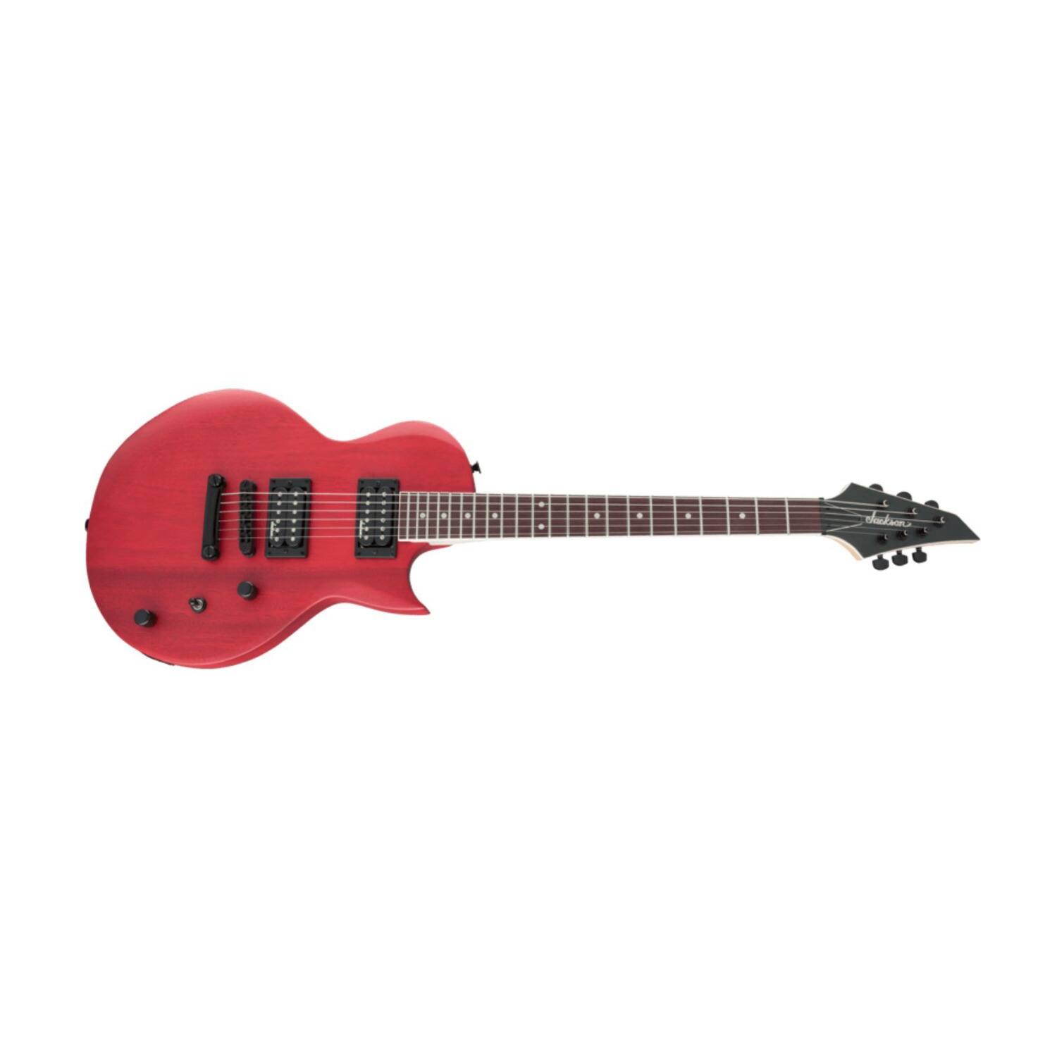 Left. Jackson - Jackson JS Series Monarkh SC JS22 Mahogany Body, Red Stain Electric Guitar.