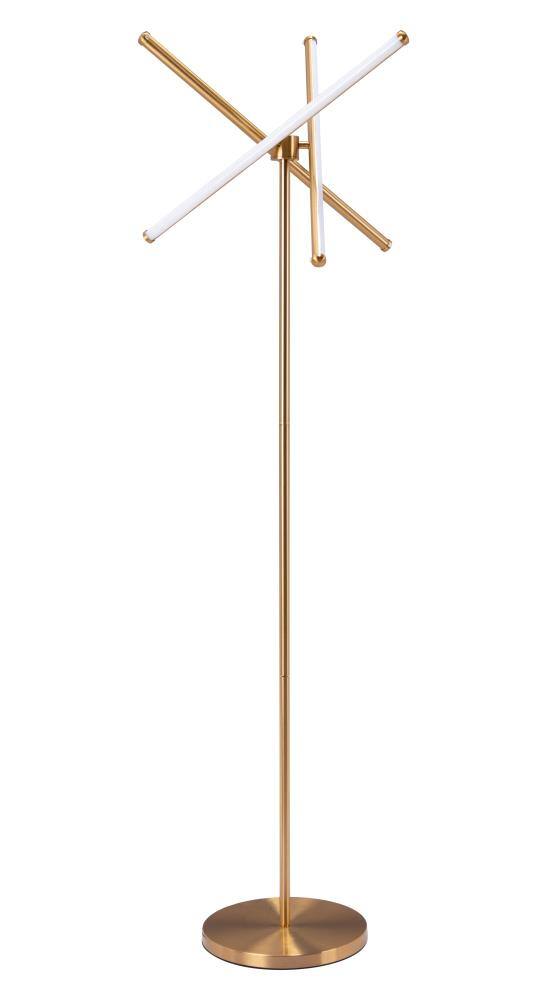 Alt View 1. Hivvago - Garza Floor Lamp Brass - Brass.